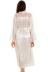 Camille Womens Cream Long Satin Wraps