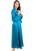 Camille Womens Teal Long Satin Wraps