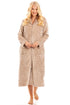 Womens Supersoft Fleece Zip Up Animal Print Robes