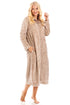 Womens Supersoft Fleece Zip Up Animal Print Robes