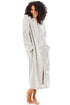 Womens Supersoft Fleece Zip Up Animal Print Robes