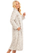 Womens Supersoft Fleece Zip Up Animal Print Robes