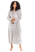 Womens Supersoft Fleece Zip Up Animal Print Robes