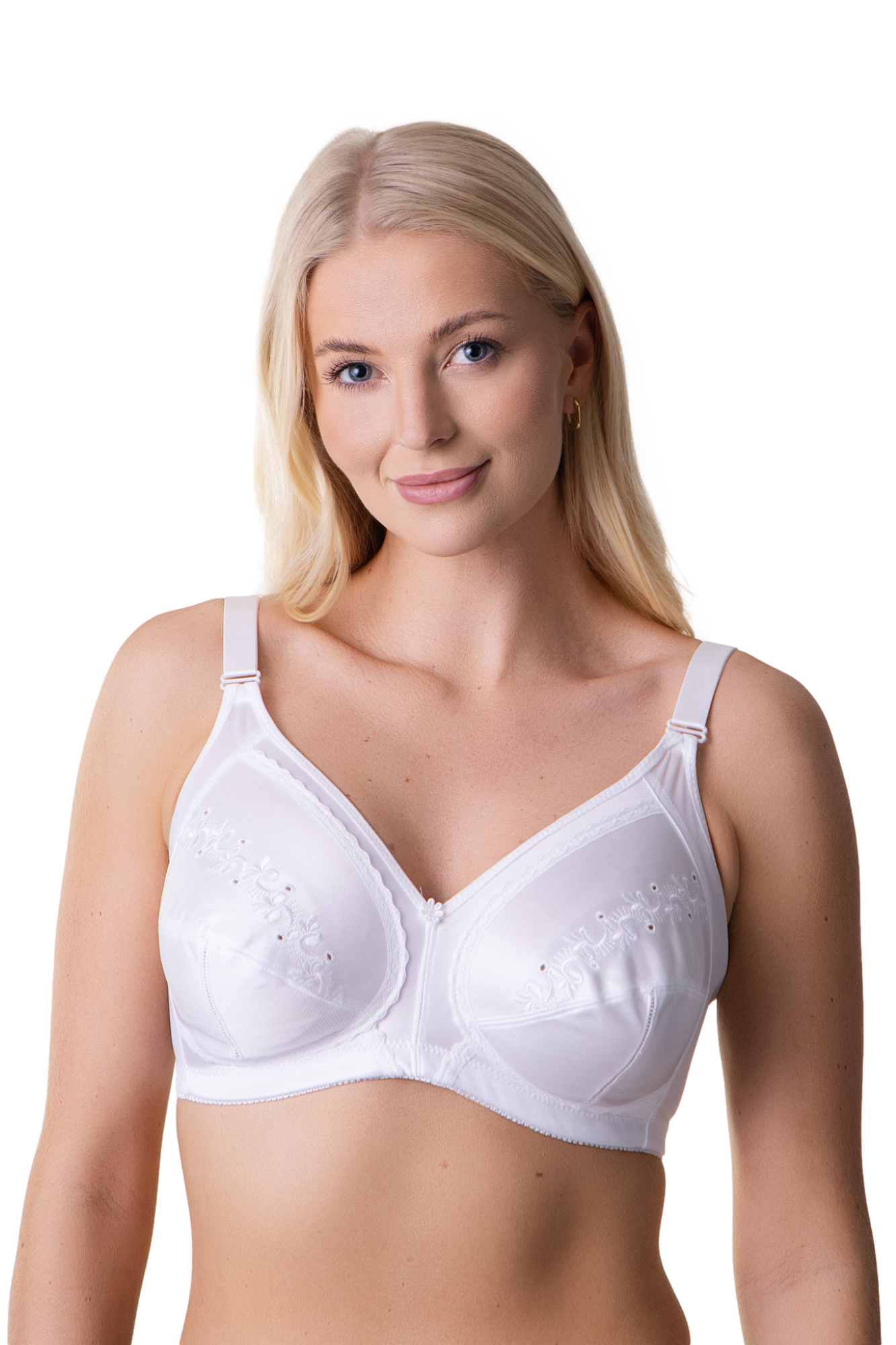 Camille Womens White Soft Cup Non-Wired Bra