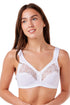 Camille Womens White Soft Lace Cup Bra