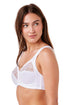 Camille Womens White Soft Lace Cup Bra