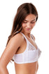 Camille Womens White Soft Lace Cup Bra