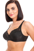 Womens Black Non Padded Underwired Lace Bra