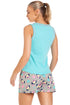 Womens 100% Cotton Pug & Cat Short Pyjama Set