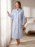 Camille Womens Supersoft Popcorn Textured Fleece Button Up Housecoat