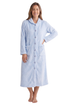 Camille Womens Supersoft Popcorn Textured Fleece Button Up Housecoat