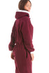 Burgundy Fleece Hooded All In One Onesie Pyjama