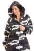 Camille Womens Super Soft Fleece Snow Camoflauge Onesie