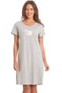 Womens Soft 100% Cotton Short Sleeve Knee Length Polar Bear Print Nightshirts