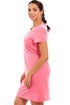 Womens Soft 100% Cotton Short Sleeve Knee Length Owl Motif Nightshirts
