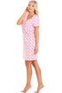 Womens Soft 100% Cotton Short Sleeve Knee Length Floral Nightshirts