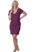 Womens Soft 100% Cotton Short Sleeve Knee Length Floral Nightshirts