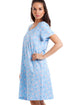 Womens Soft 100% Cotton Short Sleeve Knee Length Floral Nightshirts