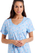Womens Soft 100% Cotton Short Sleeve Knee Length Floral Nightshirts