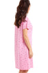 Pink Floral And Heart Print Light Pink Cotton Nightdress