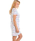 Womens Soft 100% Cotton Short Sleeve Knee Length Polka Dot Nightshirts