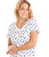 Womens Soft 100% Cotton Short Sleeve Knee Length Polka Dot Nightshirts