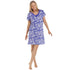 Womens Soft 100% Cotton Short Sleeve Knee Length Floral Nightshirts