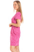 Womens Soft 100% Cotton Short Sleeve Knee Length Animal Print Nightshirts