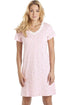 Womens Soft 100% Cotton Short Sleeve Knee Length Floral Nightshirts
