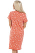 Womens Soft 100% Cotton Short Sleeve Knee Length Star Print Nightshirts