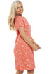 Womens Soft 100% Cotton Short Sleeve Knee Length Star Print Nightshirts