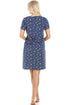 Womens Soft 100% Cotton Short Sleeve Knee Length Floral Nightshirts