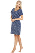 Womens Soft 100% Cotton Short Sleeve Knee Length Floral Nightshirts