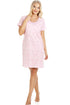 Womens Soft 100% Cotton Short Sleeve Knee Length Floral Nightshirts