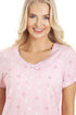 Womens Soft 100% Cotton Short Sleeve Knee Length Floral Nightshirts