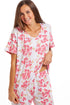 Womens Full Length Floral Print Spandex Pyjama Set
