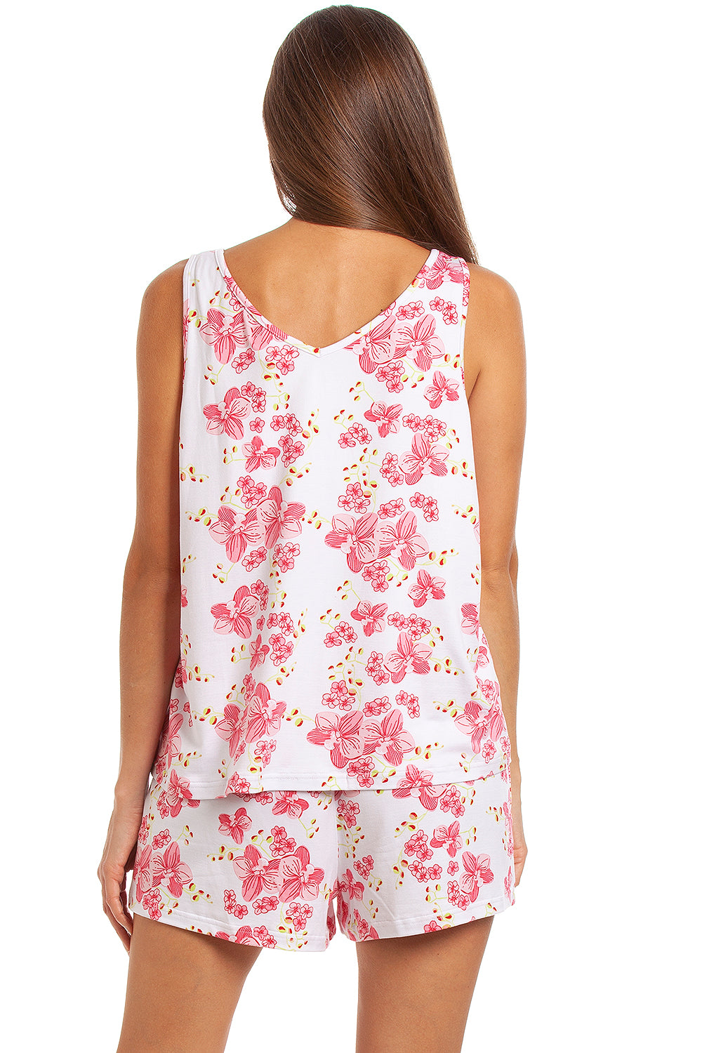 Womens Short Floral Print Spandex Pyjama Set