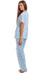 Womens Full Length Floral Print Spandex Pyjama Set