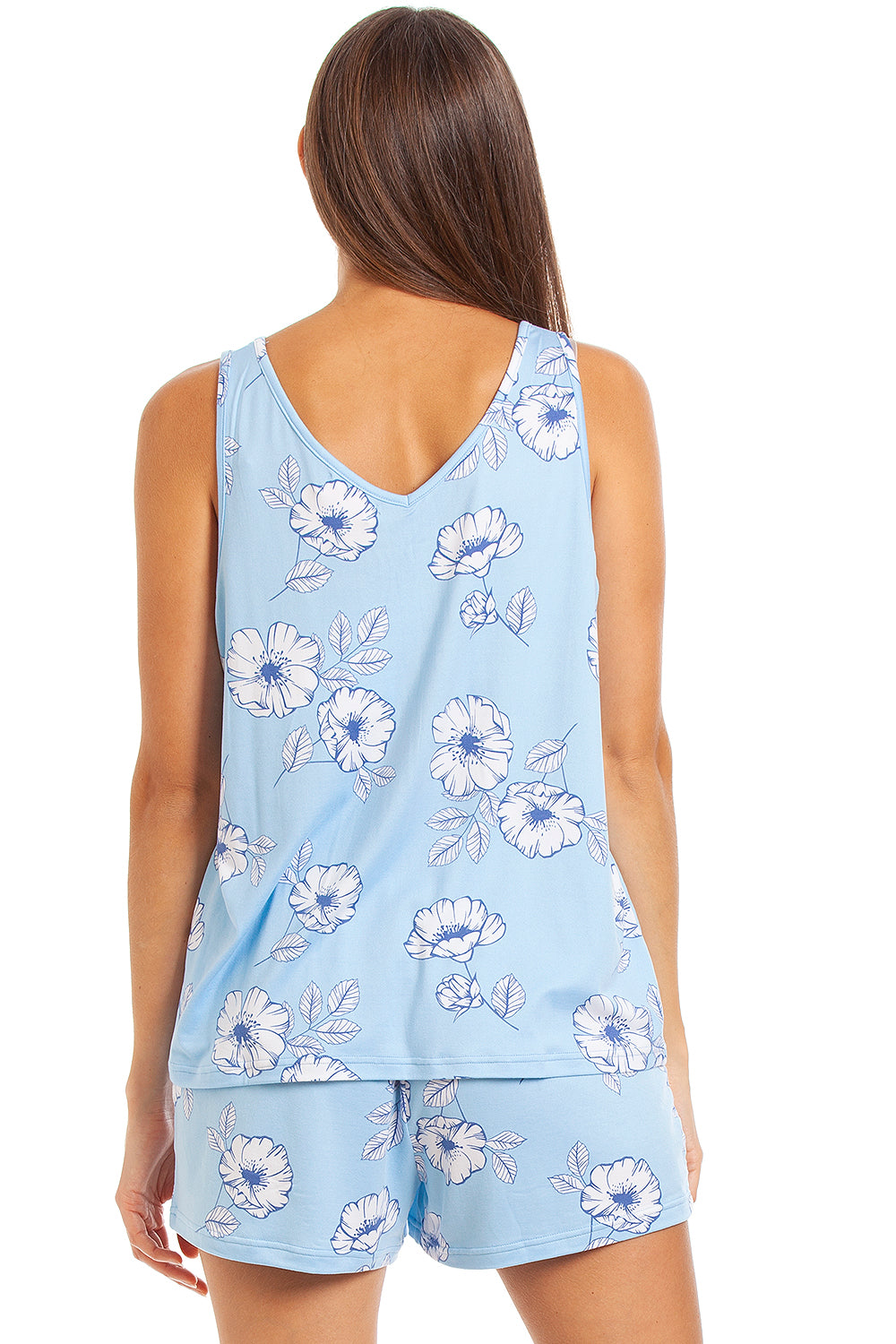 Womens Short Floral Print Spandex Pyjama Set
