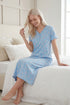 Womens 100% Organic Cotton Classic Full Length Short Sleeved Nightdress