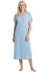 Womens 100% Organic Cotton Classic Full Length Short Sleeved Nightdress
