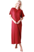 Womens 100% Organic Cotton Classic Full Length Short Sleeved Nightdress