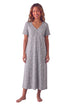 Womens 100% Organic Cotton Classic Full Length Short Sleeved Nightdress
