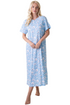 Womens 100% Organic Cotton Classic Full Length Short Sleeved Nightdress