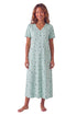 Womens 100% Organic Cotton Classic Full Length Short Sleeved Nightdress