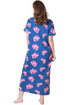 Womens 100% Organic Cotton Classic Full Length Short Sleeved Nightdress