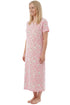 Womens 100% Organic Cotton Classic Full Length Short Sleeved Nightdress