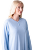 Womens 100% Organic Cotton Classic Knee Length Long Sleeved Nightdress