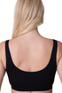 Womens Soft Cotton Elastane Trim 2 Pack Bra Black