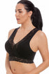 Black Seamfree Maternity Lace Sleeping Bra